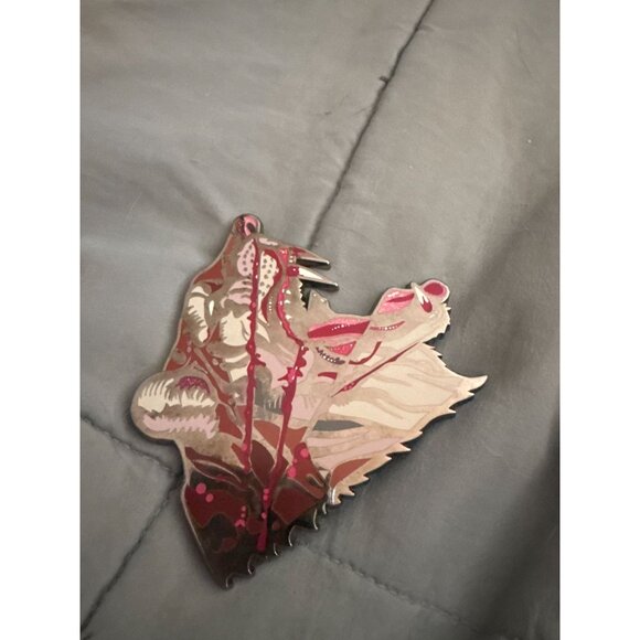 Almost Amusing x Dave Correia Large Enamel Pin Pink Bloody Tiger Rare - Picture 3 of 13